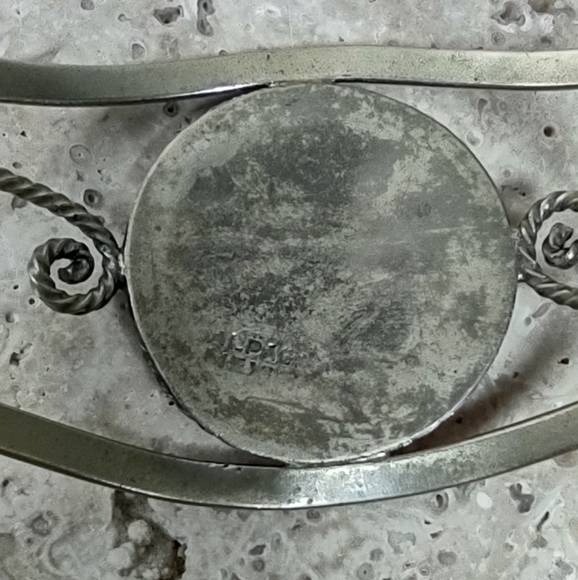 Alpaca Silver Inlay Cuff Bracelet - Picture 7 of 7